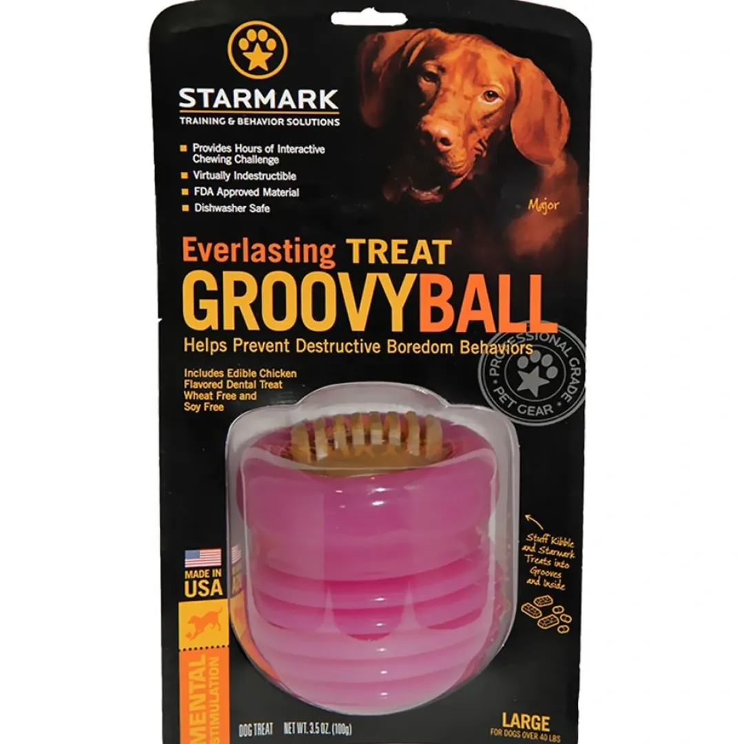 Groovy Ball Medium Veggie Treat - snackbold til mellemstore hunde Hundelegetøj Til Alle Hunde Leg Og Aktivering Året Rundt|Legetøj Til Hvalpe - Sjov Leg, Aktivering Og Tryghed Fra Første Dag