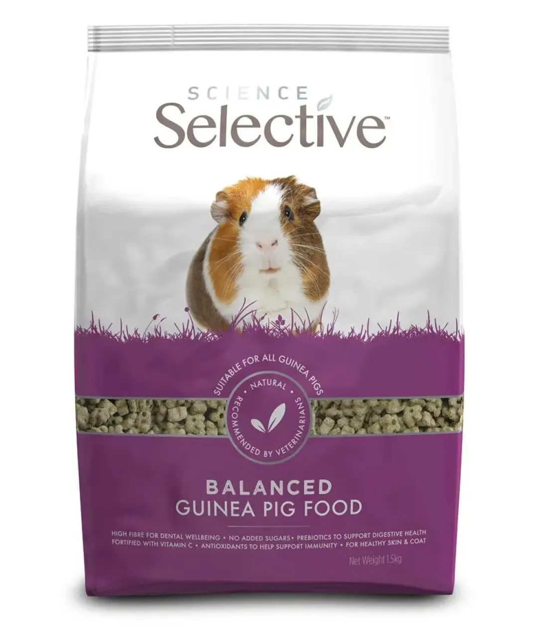 New Supreme Science Selective Guinea pig (marsvin) 4 x 1,5 kg Foder & Snack Til Gnavere & Kanin