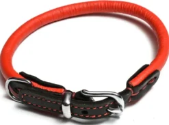 Sale Timely halsbånd rundsyet læder 45 cm rødsort - elegant komfort til mellemstore hunde Hvalpehalsbånd - Bløde Og Sikre Halsbånd Med Perfekt Pasform Til Din Hvalp|Hundehalsbånd Med Stil - Komfort Og Sikkerhed Til Din Hund
