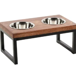 New Tommy Twin Feeder Set med stand 800 ml Hundeskåle Til Mad Og Drikke Der Passer Til Din Hunds Behov|Hundeskåle Til Hvalpe - Praktisk, Sikker Og Nem Spisetid