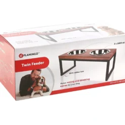 Discount Tommy Twin Feeder Set med stand 1600 ml Hundeskåle Til Mad Og Drikke Der Passer Til Din Hunds Behov|Hundeskåle Til Hvalpe - Praktisk, Sikker Og Nem Spisetid