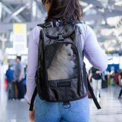 Discount Transporttaske Backpack Sherpa 2in1 Sort 43x26,5x26cm Max 7kg Transport Og Adgang Til Hvalpe - Tryg Og Nem Hverdag|Transport Og Adgang For Hunde - Tryg Og Nem Hverdag