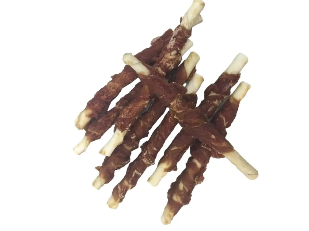 Tyggepinde med and 12 cm 100 g - naturlige hundesnacks Hundeguf Og Tyggeben Til Hunde