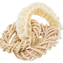 Best Loofah ring m. rattan og majsblad ring. Legetøj Til Gnavere & Kaniner