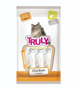 Outlet Truly Cat Creamy Lickable Chicken & Beef 70 g Kattefoder & Snacks|Killingesnacks - Sunde Godbidder Til Killinger