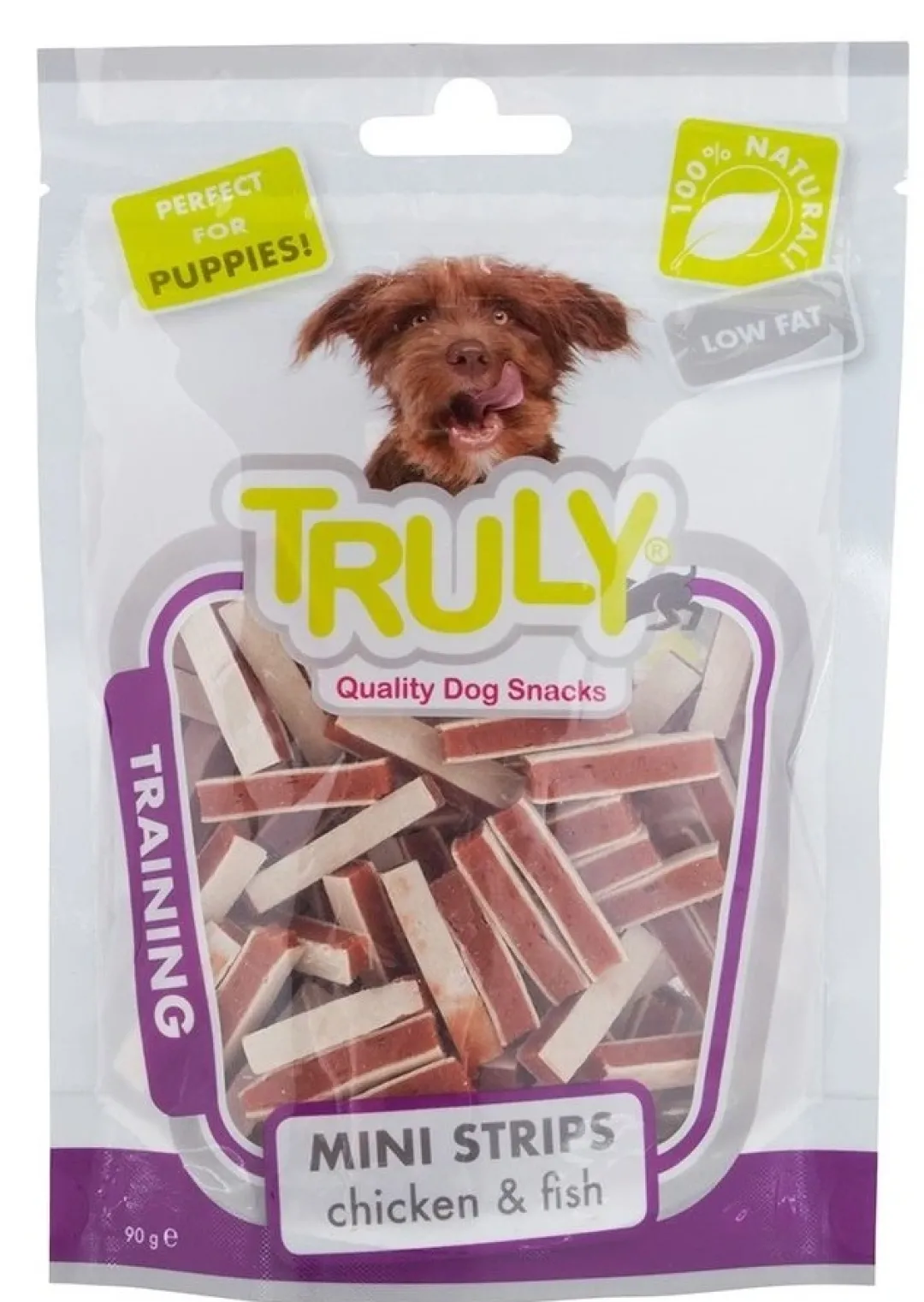 Clearance Truly Puppy Mini Strips 90 g - hvalpesnacks Hundeguf Og Tyggeben Til Hunde