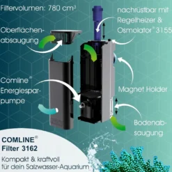 New Comline Filter 3162 Skummer Til Saltvandsakvarier