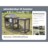 Udendørs Kaninbur med løbegård Grå Bure & Tilbehør Til Gnavere & Kaniner