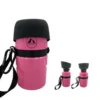 Sale Vandflaske med sammenklappelig skål pink 600 ml Hundeskåle Til Mad Og Drikke Der Passer Til Din Hunds Behov|Hundeskåle Til Hvalpe - Praktisk, Sikker Og Nem Spisetid