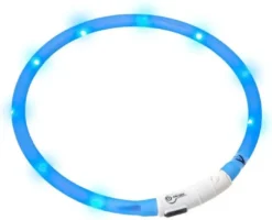 Best Visio LED Halsbånd Blå 20-70 cm Hundetilbehør Til Hvalpe - Tryg Start I Hverdagen|Tilbehør Til Hund - Alt Til En Glad Og Tryg Hverdag For Din Bedste Ven