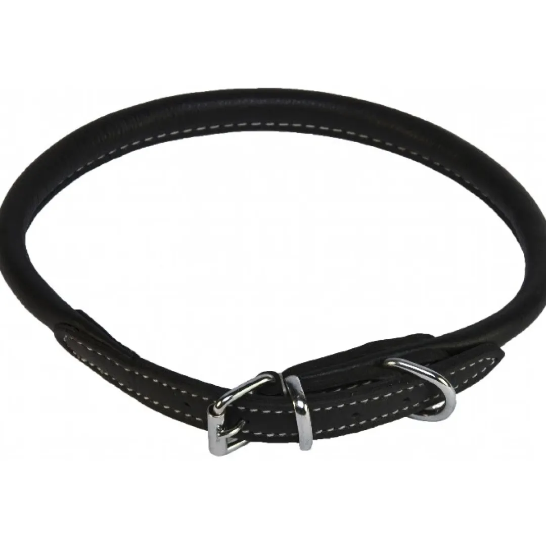 Best Walker rundsyet læderhalsbånd sort 6 mm 25 cm - skånsom komfort til små hunde Hvalpehalsbånd - Bløde Og Sikre Halsbånd Med Perfekt Pasform Til Din Hvalp|Hundehalsbånd Med Stil - Komfort Og Sikkerhed Til Din Hund