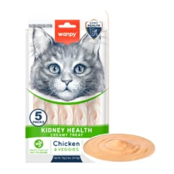 Clearance Cat Functional Creamy Lickable Treat Kidney Health Chicken - Veggies 5 x 14 g Kattefoder & Snacks
