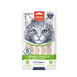 Clearance Cat Functional Creamy Lickable Treat Kidney Health Chicken - Veggies 5 x 14 g Kattefoder & Snacks