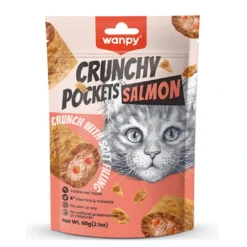 Crunchy Pockets Salmon 60g Kattefoder & Snacks