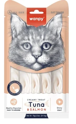 Online Kat Cremet Slikbar Godbid med Tun og Laks Kattefoder & Snacks|Killingesnacks - Sunde Godbidder Til Killinger