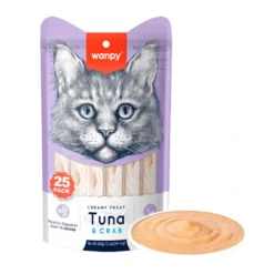 Hot Kat Cremet Slikbar Godbid - Tun & krabbe 350 g (25 x 14 g) Kattefoder & Snacks|Killingesnacks - Sunde Godbidder Til Killinger