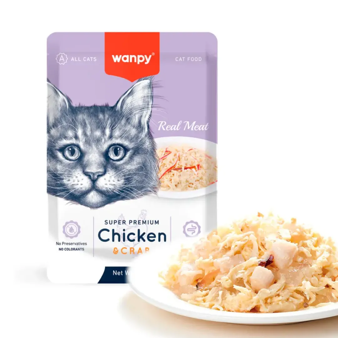 Sale Katte vådfoder Kylling og Krabbe 85 g pose Kattefoder & Snacks