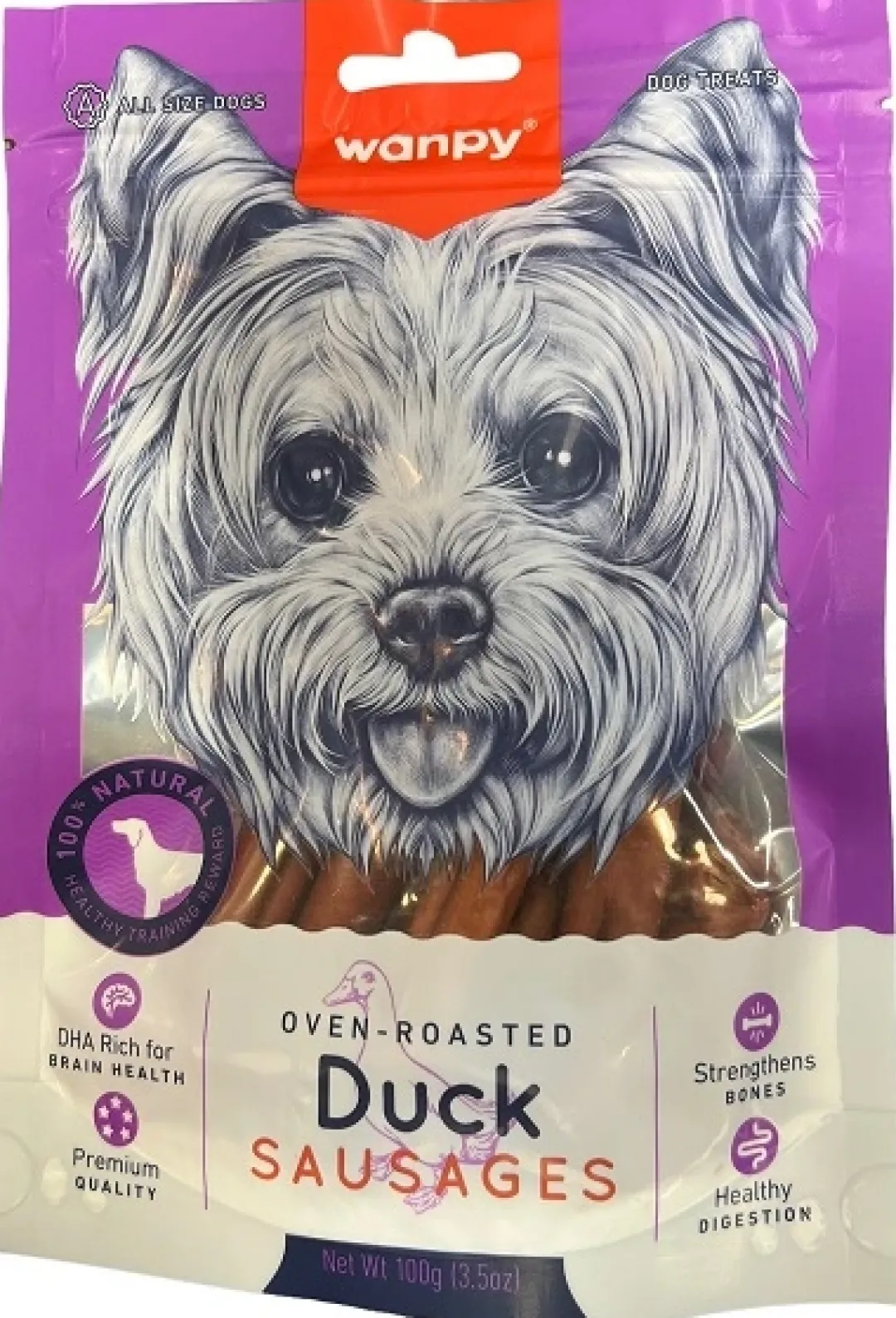 Outlet pølser med and - naturlige hundesnacks Hundeguf Og Tyggeben Til Hunde