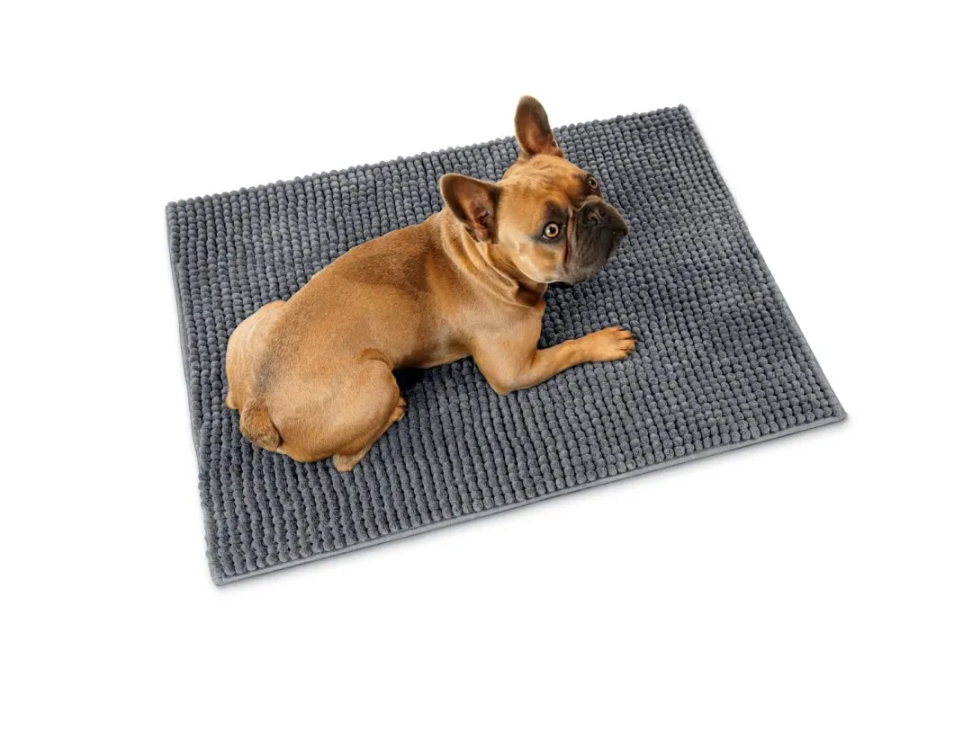 Waterloo snavsfangende hundemåtte 80 x 60 cm Grå Hundesenge Og Kurve Til Hunde - Bløde Og Komfortable|Sovepladser Til Hvalpe - Hundesenge, Kølemåtter Og Trygge Hvilesteder