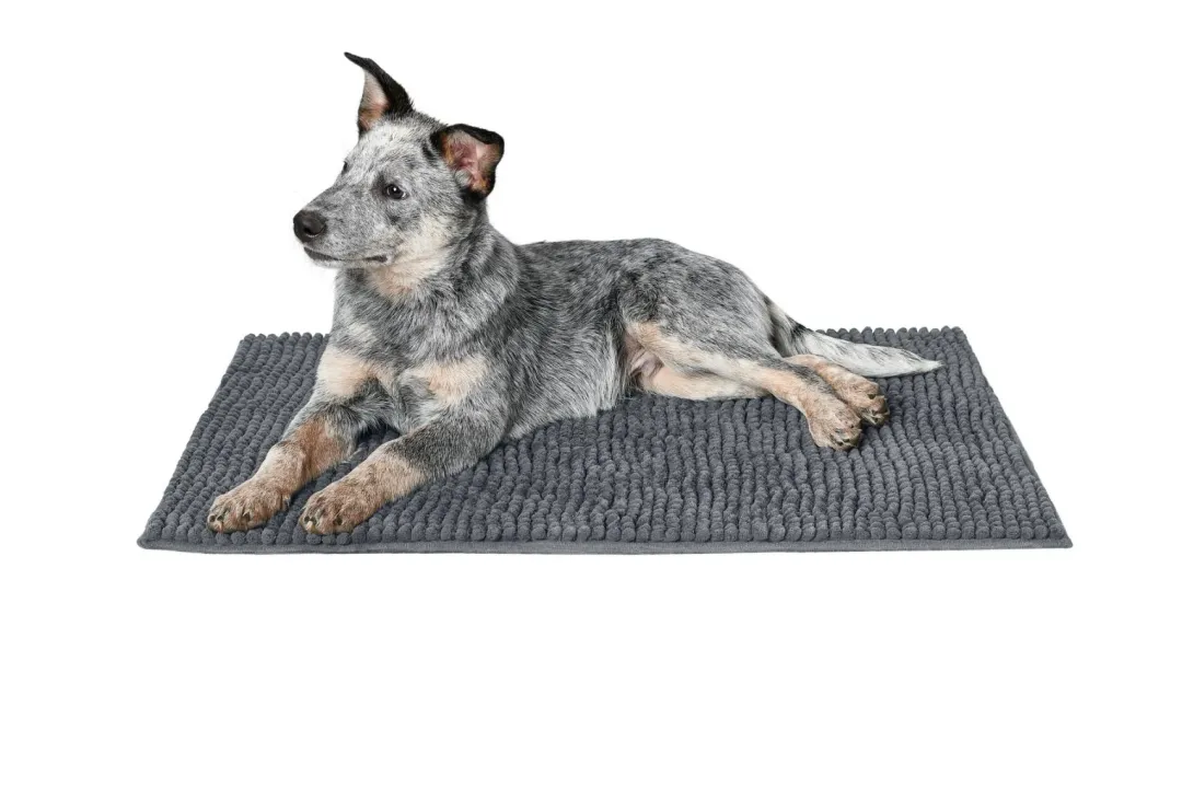 Waterloo snavsfangende hundemåtte 80 x 60 cm Grå Hundesenge Og Kurve Til Hunde - Bløde Og Komfortable|Sovepladser Til Hvalpe - Hundesenge, Kølemåtter Og Trygge Hvilesteder