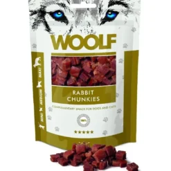 Sale Woolf Hunde- og Kattesnack Kanin Chunkies Snacks Til Hvalpe - Lækre Godbidder Til Træning Og Forkælelse|Kattefoder & Snacks
