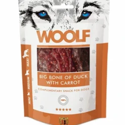 Online Woolf Hundesnack Big Bone med And og Gulerod Snacks Til Hvalpe - Lækre Godbidder Til Træning Og Forkælelse|Hundeguf Og Tyggeben Til Hunde