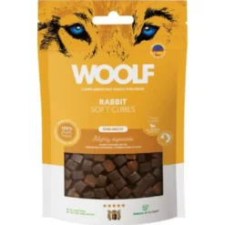 Online Woolf Hundesnack Bløde Terninger med Kanin - monoprotein 100 g Snacks Til Hvalpe - Lækre Godbidder Til Træning Og Forkælelse|Hundeguf Og Tyggeben Til Hunde