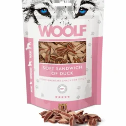 Hot Woolf Hundesnack Blød Sandwich med And Snacks Til Hvalpe - Lækre Godbidder Til Træning Og Forkælelse|Hundeguf Og Tyggeben Til Hunde