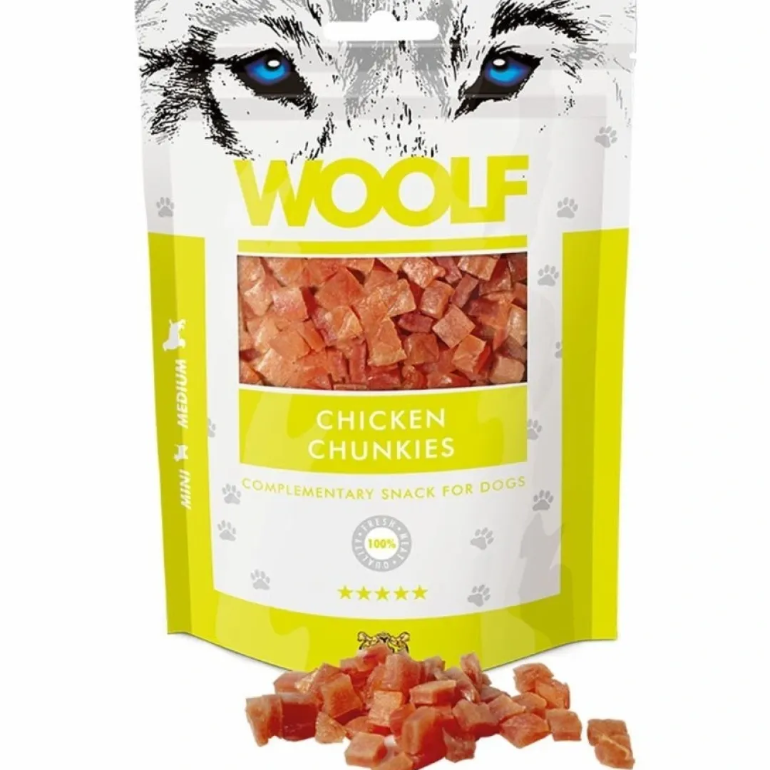 Online Woolf Hundesnack Kylling Chunkies Snacks Til Hvalpe - Lækre Godbidder Til Træning Og Forkælelse|Hundeguf Og Tyggeben Til Hunde