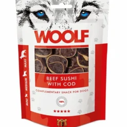 Online Woolf Hundesnack Okse Sushi med Torsk Snacks Til Hvalpe - Lækre Godbidder Til Træning Og Forkælelse|Hundeguf Og Tyggeben Til Hunde