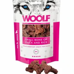 Outlet Woolf Hundesnack Små Ben med And og Ris Snacks Til Hvalpe - Lækre Godbidder Til Træning Og Forkælelse|Hundeguf Og Tyggeben Til Hunde