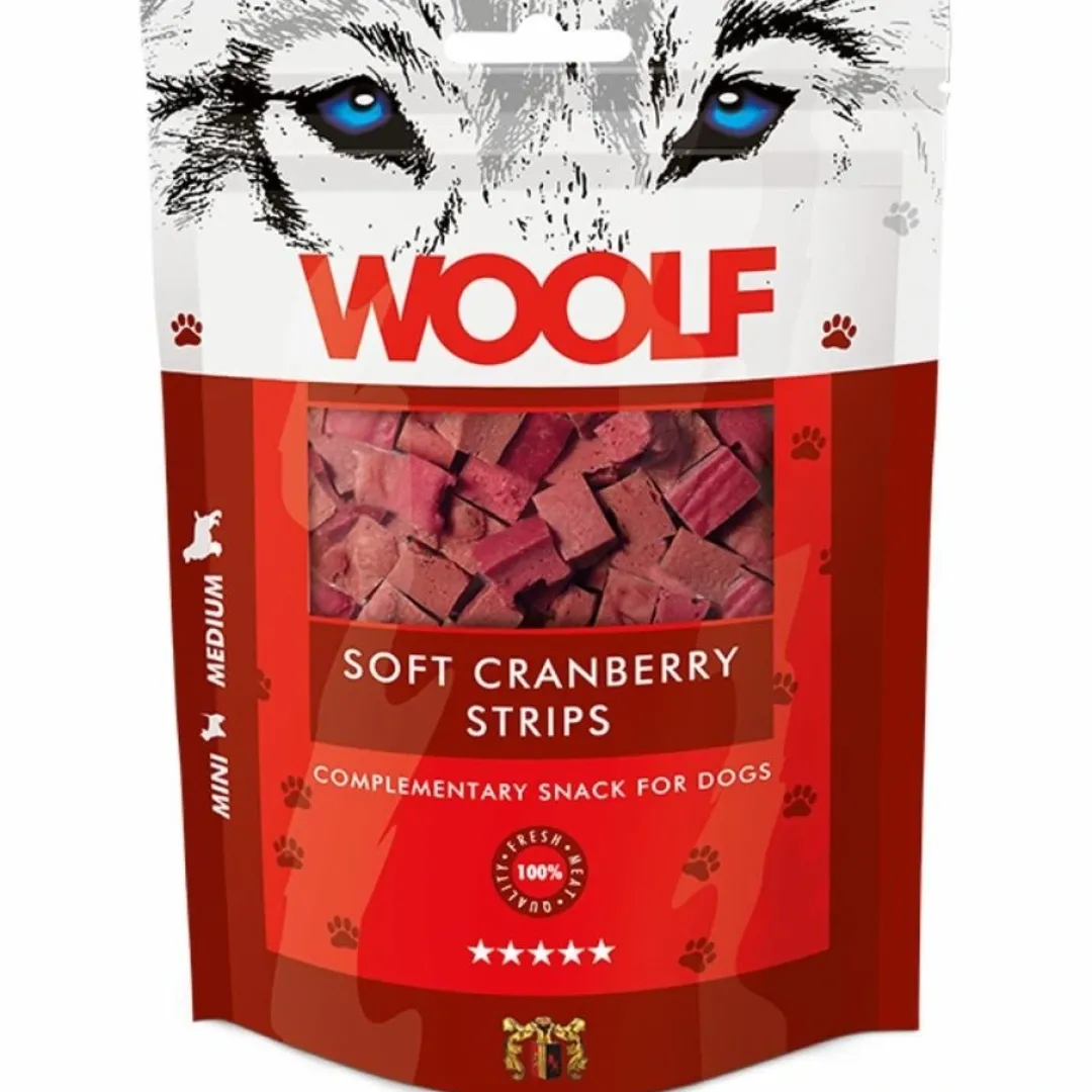 Clearance Woolf Hundesnack Tranebær Bites Snacks Til Hvalpe - Lækre Godbidder Til Træning Og Forkælelse|Hundeguf Og Tyggeben Til Hunde