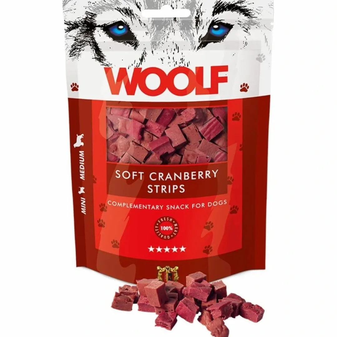 Clearance Woolf Hundesnack Tranebær Bites Snacks Til Hvalpe - Lækre Godbidder Til Træning Og Forkælelse|Hundeguf Og Tyggeben Til Hunde