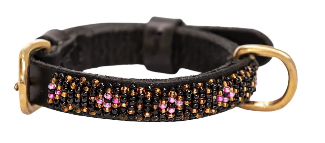 Online Zinj Faraja Pink halsbånd Micro Lang - pink perledetalje Hvalpehalsbånd - Bløde Og Sikre Halsbånd Med Perfekt Pasform Til Din Hvalp|Hundehalsbånd Med Stil - Komfort Og Sikkerhed Til Din Hund