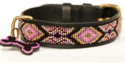 Hot Zinj Ombima halsbånd Medium Pink - håndlavet hundehalsbånd Hvalpehalsbånd - Bløde Og Sikre Halsbånd Med Perfekt Pasform Til Din Hvalp|Hundehalsbånd Med Stil - Komfort Og Sikkerhed Til Din Hund