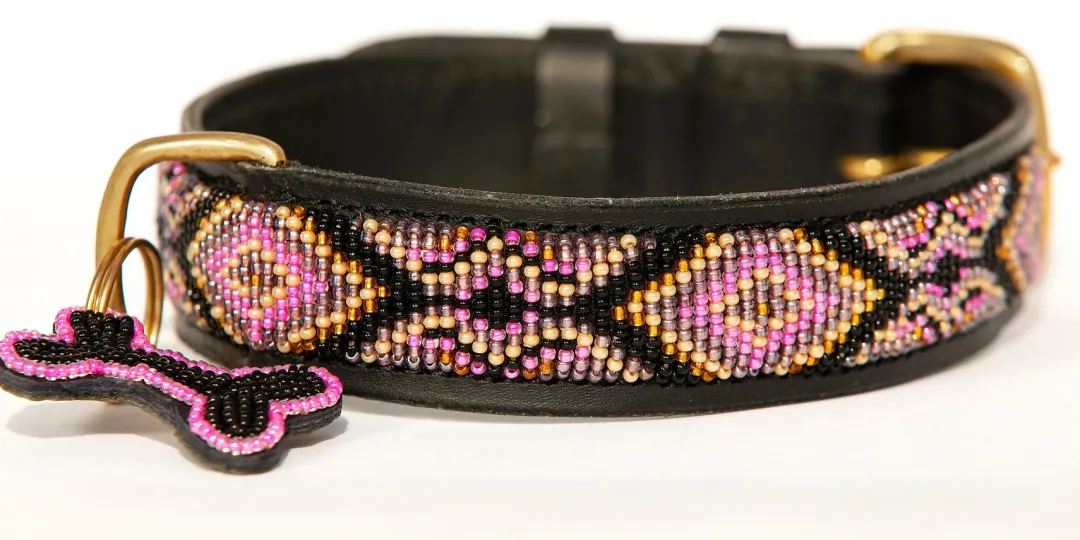 Hot Zinj Ombima halsbånd Medium Pink - håndlavet hundehalsbånd Hvalpehalsbånd - Bløde Og Sikre Halsbånd Med Perfekt Pasform Til Din Hvalp|Hundehalsbånd Med Stil - Komfort Og Sikkerhed Til Din Hund