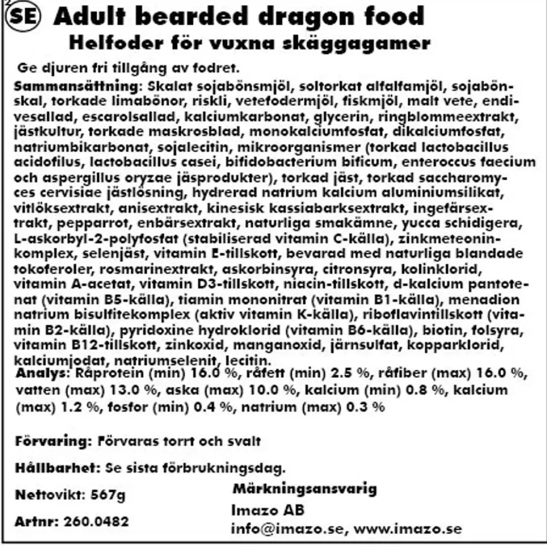 Sale Zoo Med Natural Adult Bearded Dragon Food 567 Gram (Til Voksne skægagamer) Foder & Vitaminer Til Krybdyr